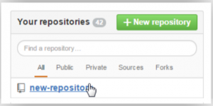 github repository listから該当のrepositoryをクリックする画像